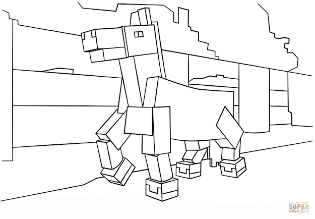 Click The Minecraft Horse Coloring Pages To View Printable Version Or Color  It Online Patible With Ipad And Android Tablets