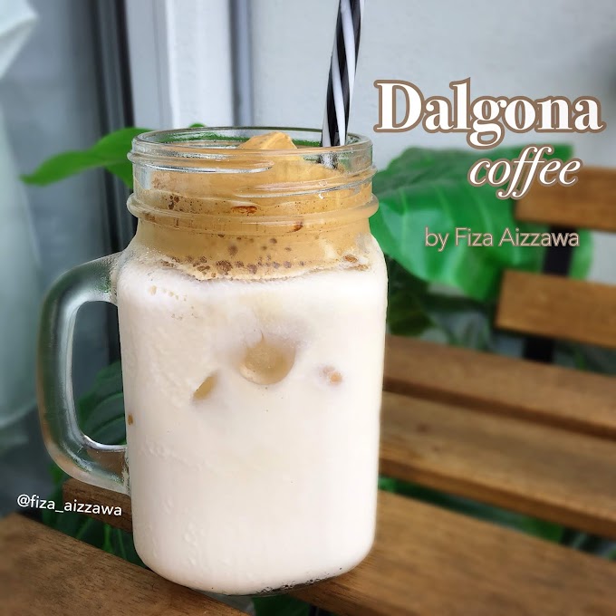 Cara buat Dalgona Coffee paling senang