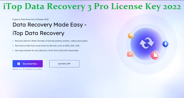 iTop Data Recovery 3 Pro License Key 2022
