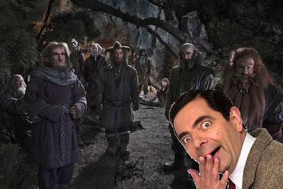 Escena de la película el hobbit con Mr. Bean