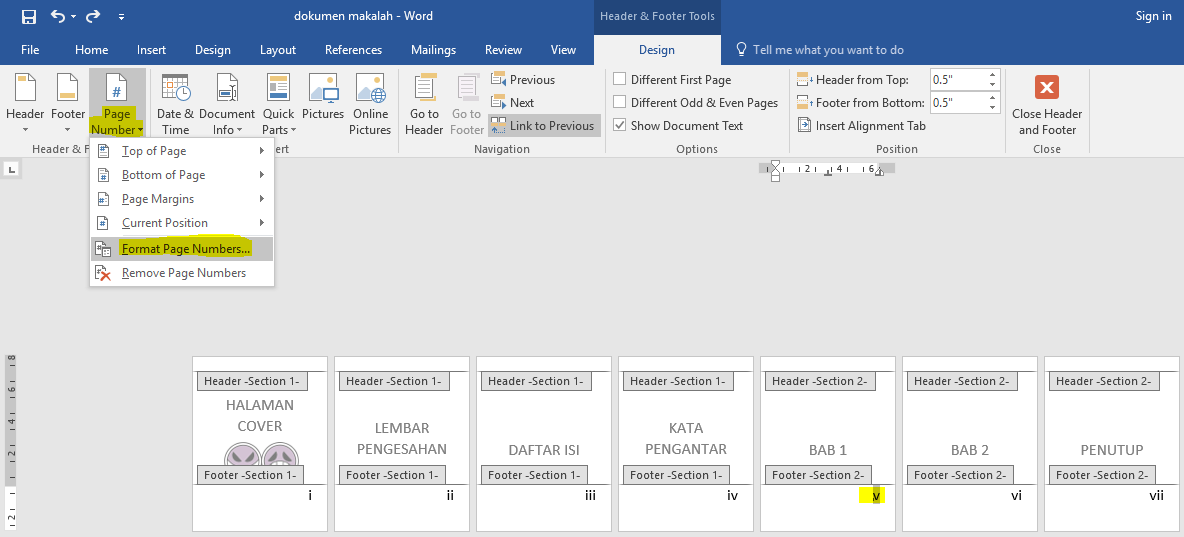 Cara Memberi Nomor Halaman Pada Dokumen MS Word Cara Membuat Nomor Halaman di MS Word