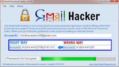  Gmail password hacker v2.8.9 with Activation Code key