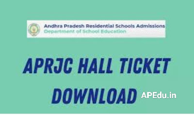 APRJC CET 2022 Hall Tickets