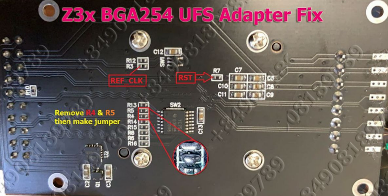 modificar ufs bga 254 para que detecte sin problemas