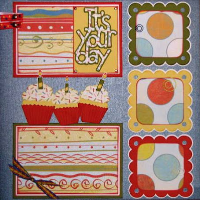 Birthday Scrapbook Pages for August's Class