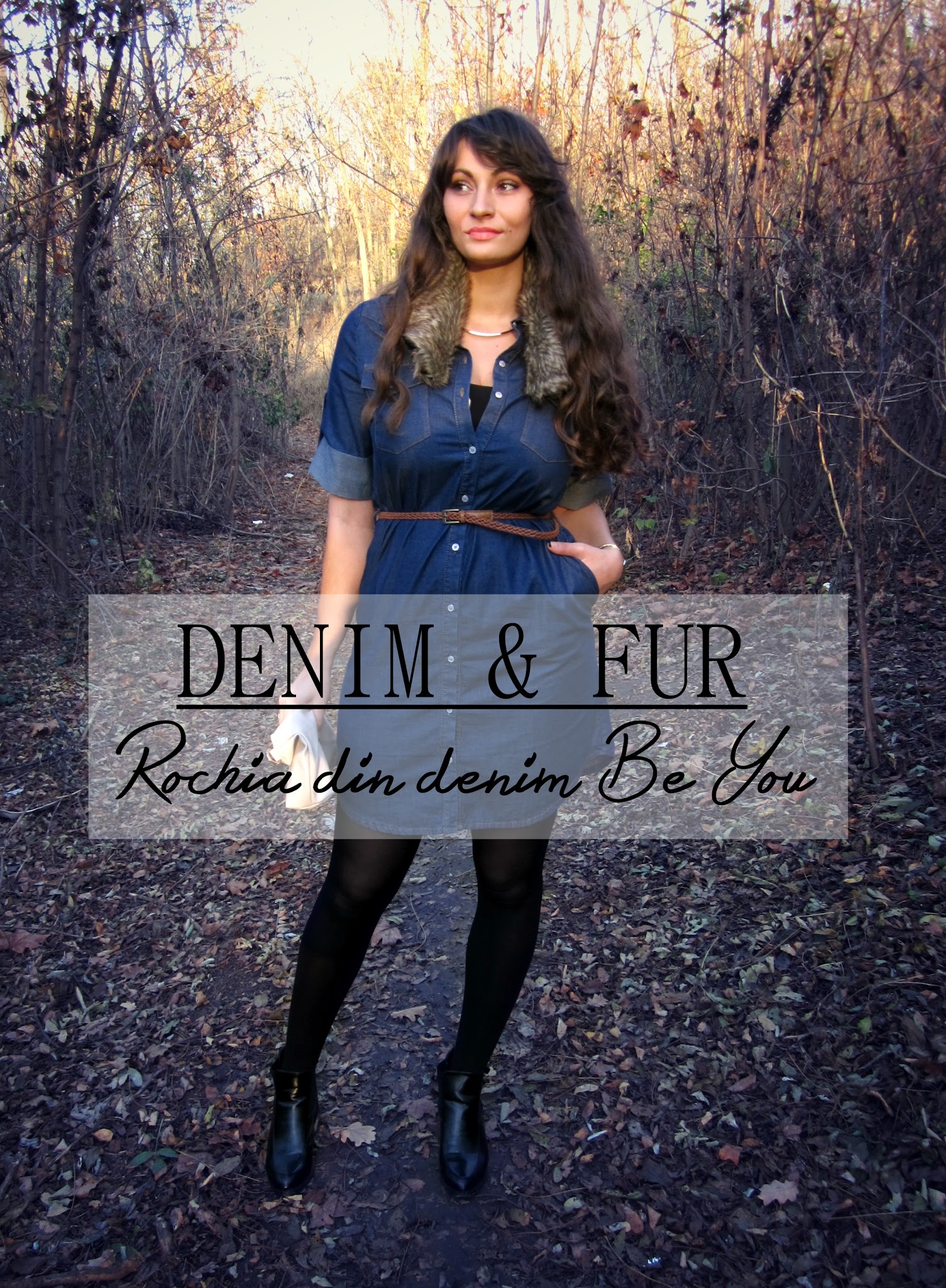 DENIM & FUR | Rochia din denim Be You