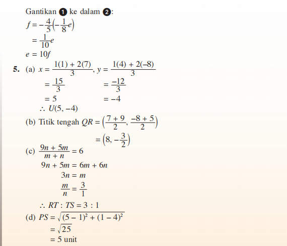 jawapan latihan intensif 7.1 matematik tambahan