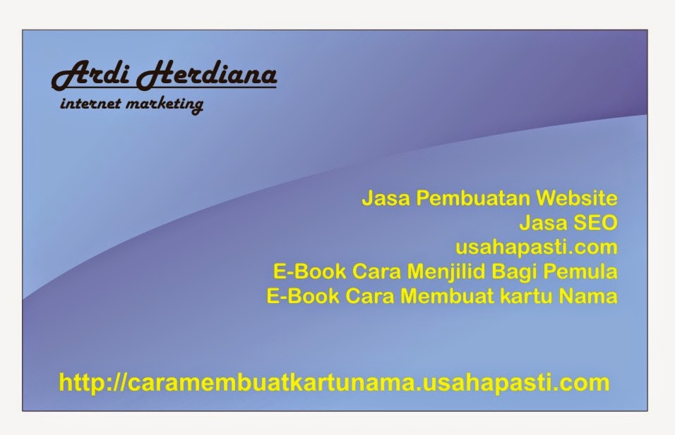 Berbagi Informasi Tutorial Cara Membuat Kartu Nama 