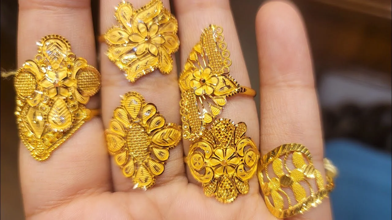 রিং সোনার আংটি ডিজাইন - ছেলে মেয়েদের সোনার আংটি ডিজাইন । রিং আংটি ডিজাইন  - Gold ring designs for girls - NeotericIT.com
