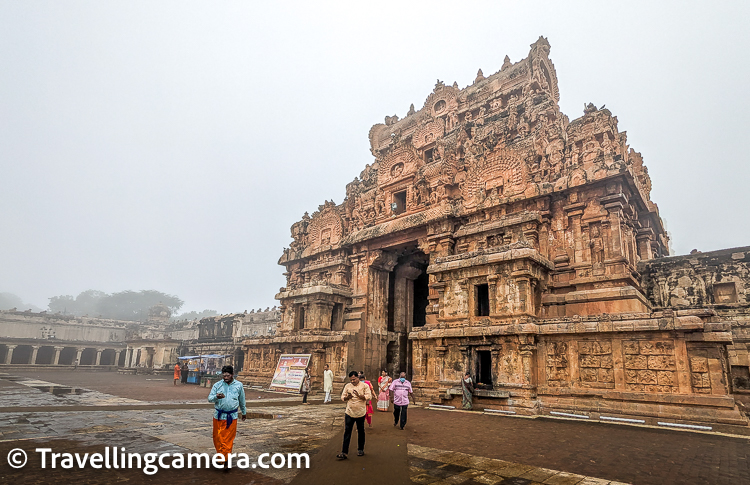 The Brihadeeshwara Temple in Thanjavur has four impressive gopurams (gateway towers) that are located at the four cardinal points of the temple complex. These gopurams are intricately carved and decorated with sculptures of deities, mythical creatures, and scenes from Hindu mythology.