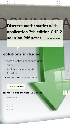 Discrete mathematics with application 7th edition CHP 2 solution Pdf notes