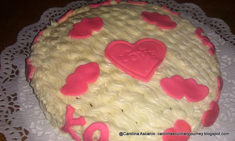 Torta de Piña y Zanahoria San Valentine - Valentine Pineapple Carrot Cake