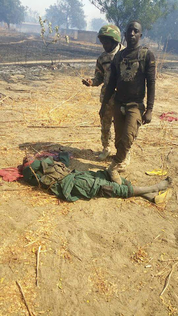 Photos: Boko Haram terrorists meet their waterloo in the hands of Civilian JTF in Borno