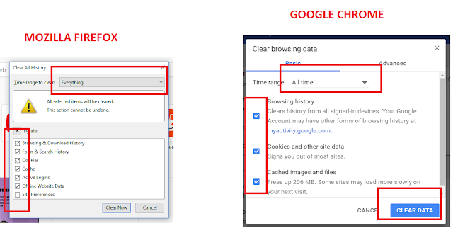 Cara clearing history pada browser secara manual