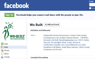 Wo-Built Page on Facebook Social Networking Service