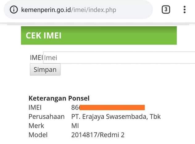  cek Imei