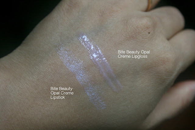 BITE Beauty Opal Creme Lipstick and Lipgloss Swatches