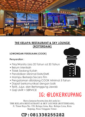 Lowongan Kerja The Kelapa Restaurant and Sky Lounge Sebagai Co
