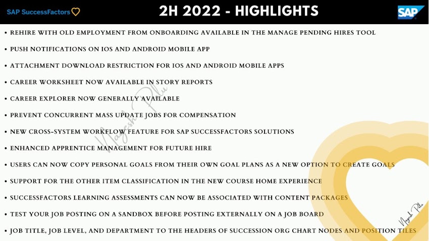 2H 2022 SuccessFactors Release Highlights