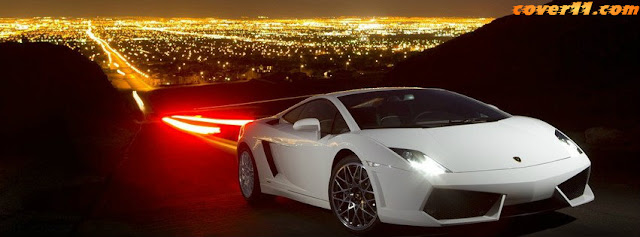 White Lamborghini Facebook Cover photos