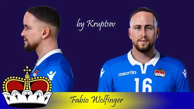 Fabio Wolfinger Face For eFootball PES 2021