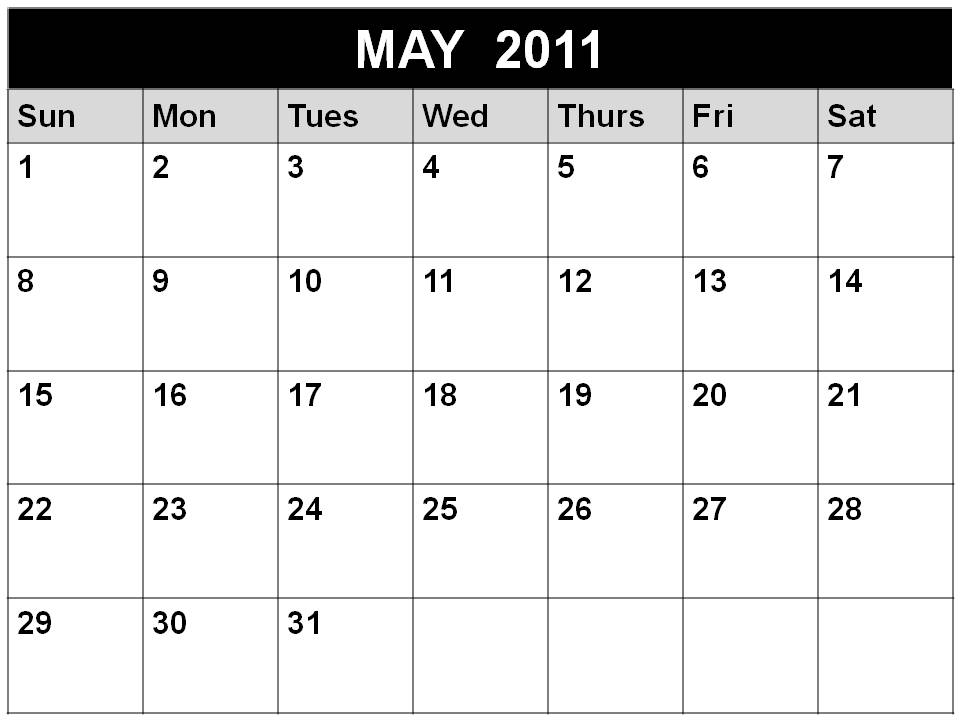 calendar may 2012. Calendar May 2011 Printable