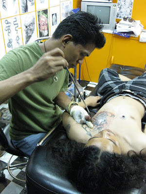Bamboo tattoos parlors are everywhere.