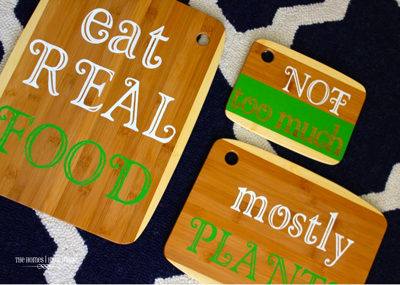 Stenciled Cutting Boards as Kitchen Art