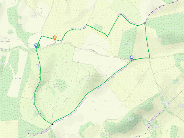 Map for Walk 251: Pegsdon Hills Loop