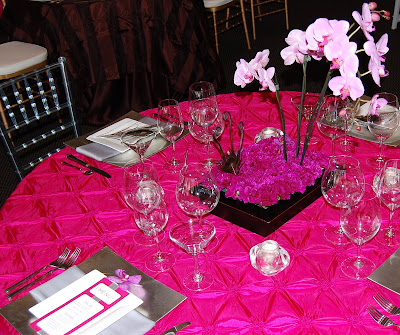 The first look was called Fuschia and Ice It's a great winter wedding 