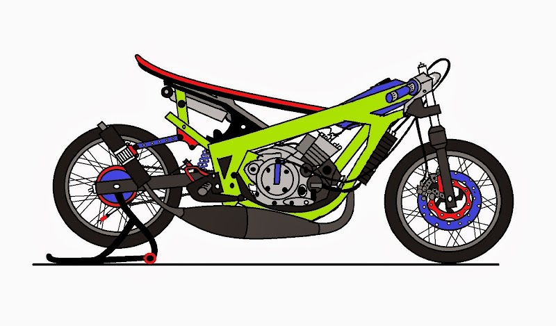 34+ Gambar Motor Drag Bike Versi Kartun