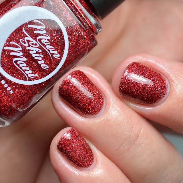 red glitter nail polish