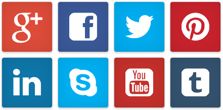 Image result for row of social media icons