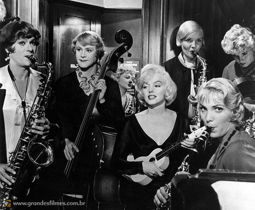 Marilyn Monroe em Quanto Mais Quente Melhor, de Billy Wilder