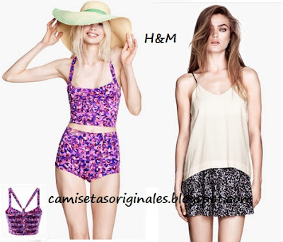 H M tops cortos crop tops originales