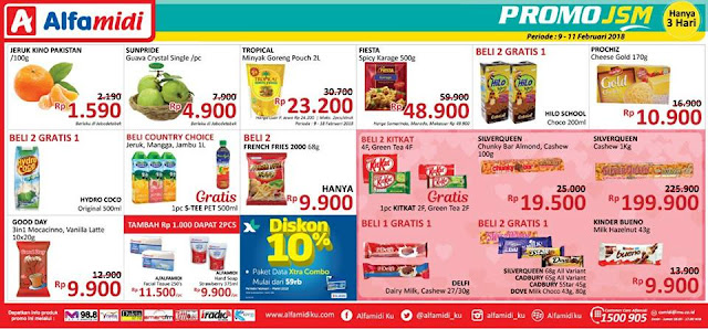 Katalog Promo ALFAMIDI Akhir Pekan Weekend Periode 09 - 11 Februari 2018