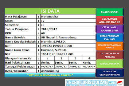Download Aplikasi Analisis Nilai Ulangan Harian Format Excel