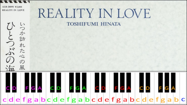 Reflections by Toshifumi Hinata Piano / Keyboard Easy Letter Notes for Beginners