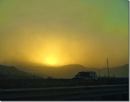 Blowing dust and sand Hwy 80 NV