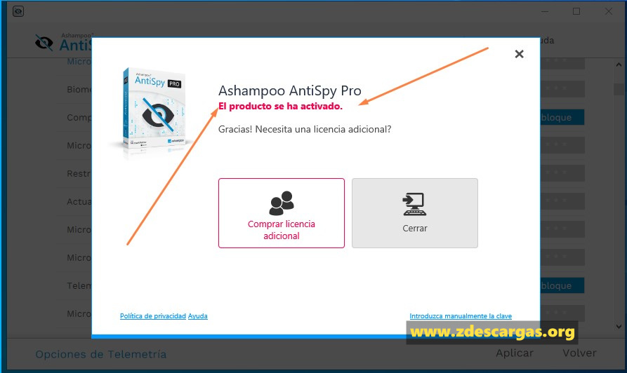 Ashampoo AntiSpy Pro Full Español