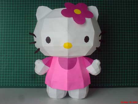 Pink Hello Kitty Papercraft
