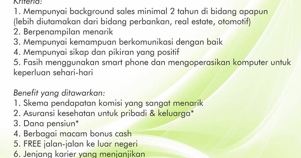Lowongan Kerja di Asuransi Perusahaan Manulife Cirebon 