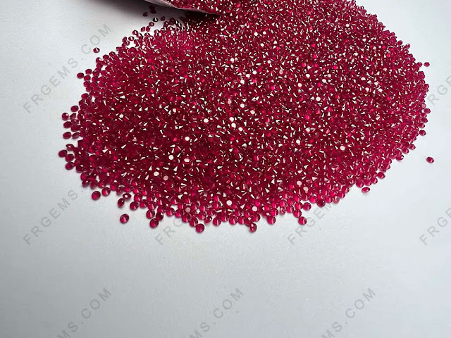 Lab-Grown-Ruby-Red-Color-Melee-small-round-faceted-Loose-gemstones-Manufacturer-china