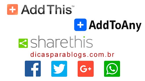 Botões de Compartilhamento para Blogs e Sites