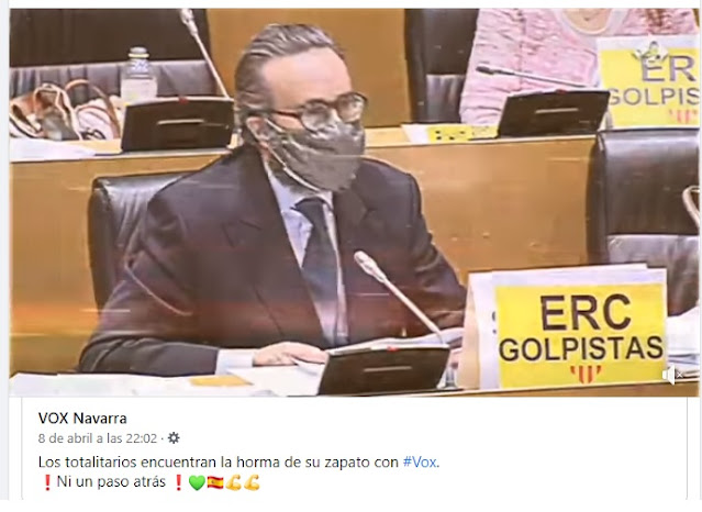 Vox, Erc, golpistas, libertad de expresión