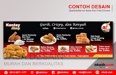  Contoh Desain Banner / Neon Box / Spanduk Kentucky Model 1 | Desain Buku Menu Murah Berkualitas 