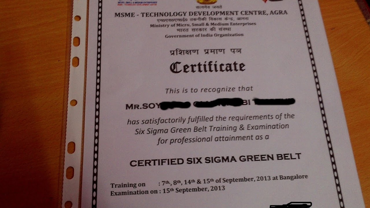 Six Sigma Black Belt Certification Bangalore