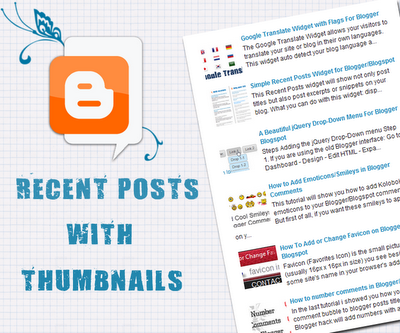 recent posts, blogger widgets