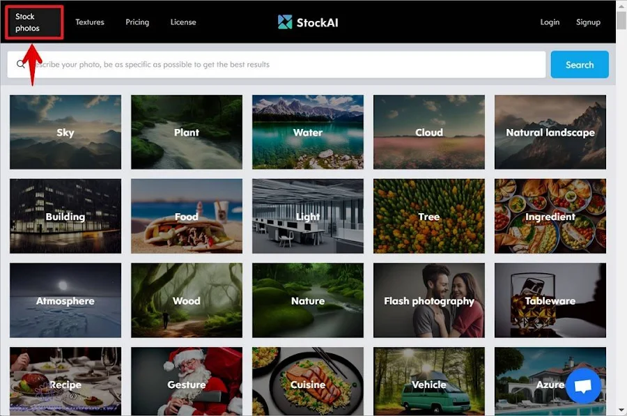 StockAI 採用人工智慧產生圖片素材，免費下載 100% 免版稅