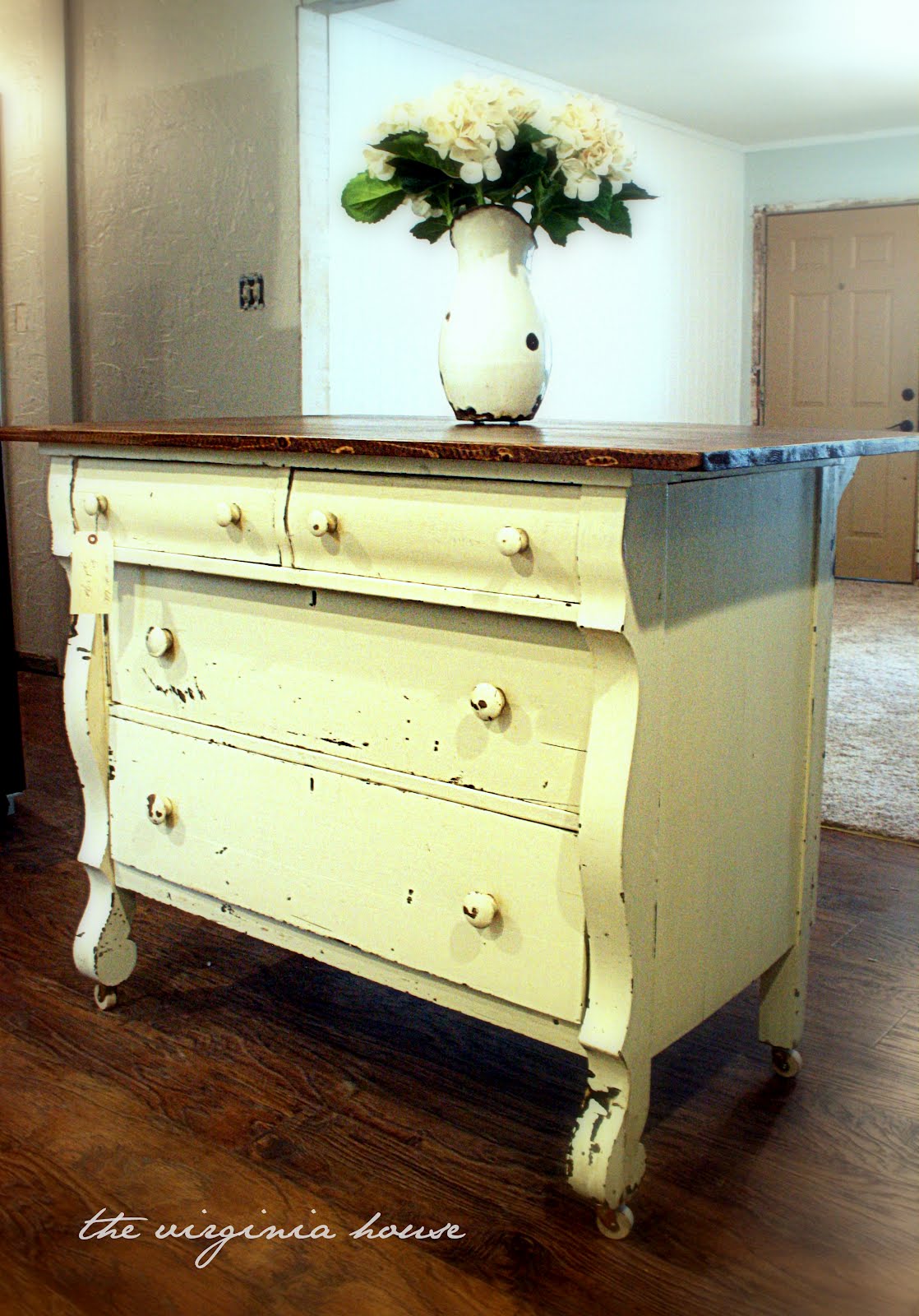 From Dresser To Kitchen Island